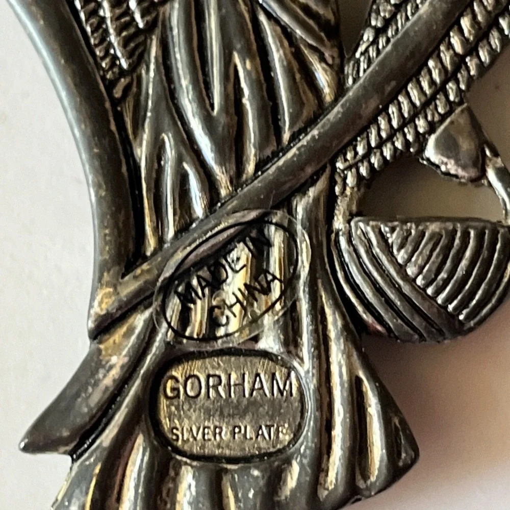 Gorham Silverplate Angel Christmas Ornament Holiday Decor Love
